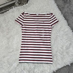 Tommy Hilfiger Stripe Boatneck T-Shirt. Size Small. New.